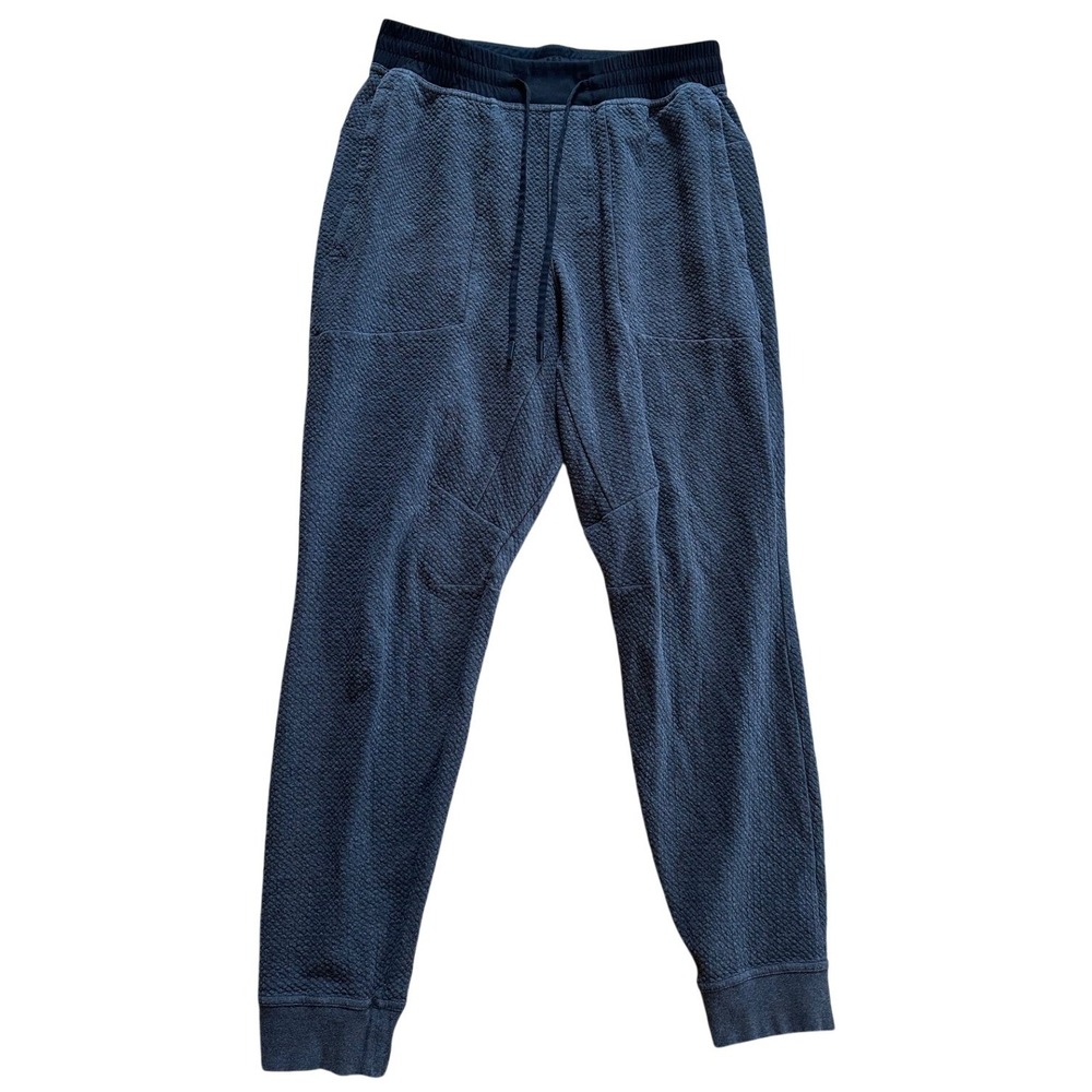 Lululemon At Ease Jogger Heathered Black Charcoal Textured Knit Pants Mens M